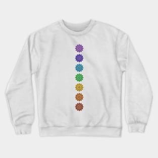 Rainbow of chakra mandalas (7 colors) Crewneck Sweatshirt